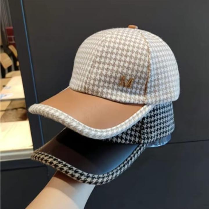 Houndstooth baseball cap