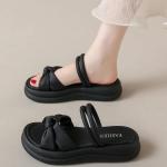 knot slide platform sandals